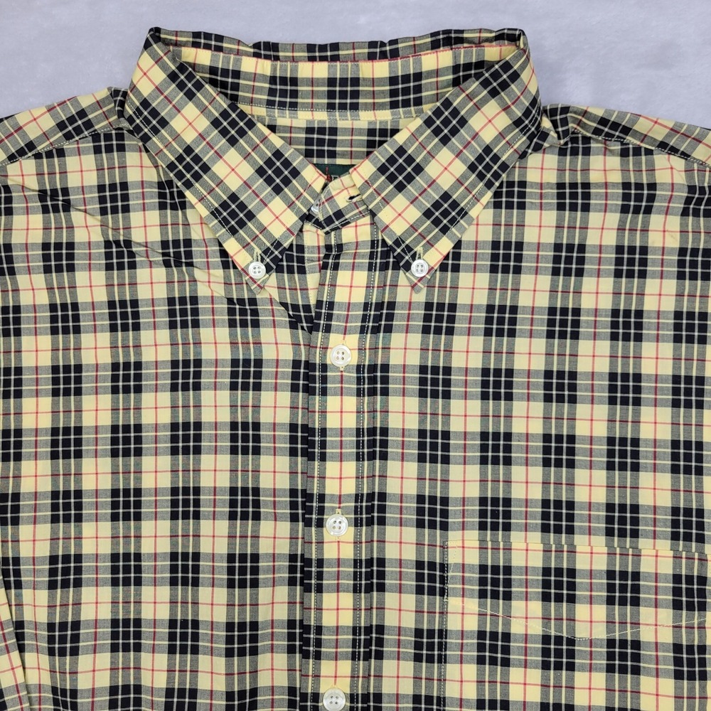 J Crew Shirt Men Large Vintage Oarsman Button Up Dress Tartan Plaid Cotton Adult - Picture 2 of 6